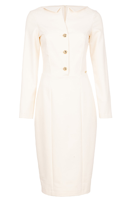 Midi haljina sa dugim rukavima i šlicem pozadi Tiffany Production